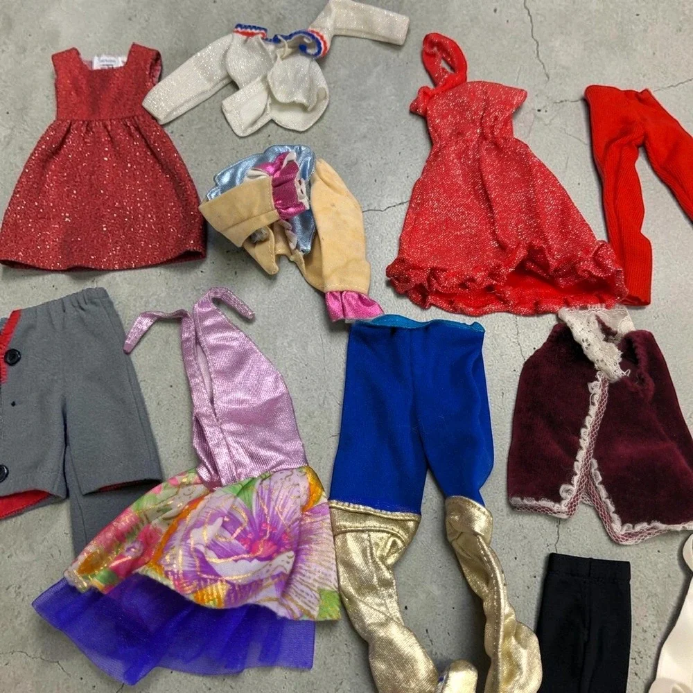 VTG 1970s 1980s Barbie Mattel Doll Clothes Lot Outfits Dresses Tights Mix